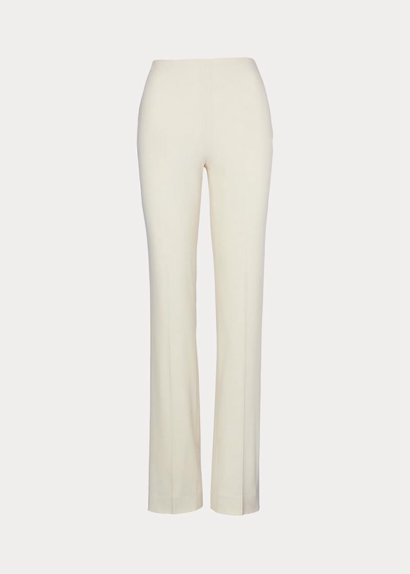 Pantalones Ralph Lauren Mujer Alandra Crepe Lana Pant Chile Blancas BNVDA-1476